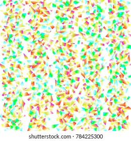 Confetti Isolated on White Background. Backdrop Can Be Removed and Changed to Any Other. Vector Pattern for Greeting Card or Poster