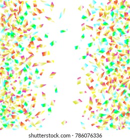 Confetti Isolated on White Background. Backdrop Can Be Removed and Changed to Any Other. Vector Pattern for Greeting Card or Poster