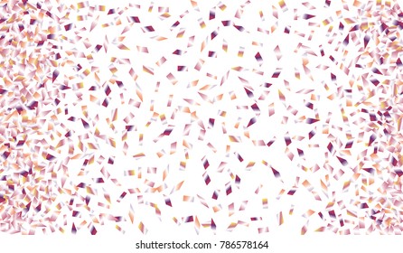 Confetti Isolated on White Background. Backdrop Can Be Removed and Changed to Any Other. Vector Pattern for Greeting Card or Poster