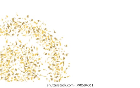 Confetti Isolated on White Background. Backdrop Can Be Removed and Changed to Any Other. Vector Pattern for Greeting Card or Poster