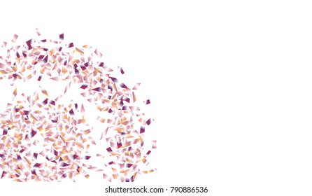 Confetti Isolated on White Background. Backdrop Can Be Removed and Changed to Any Other. Vector Pattern for Greeting Card or Poster