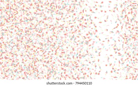 Confetti Isolated on White Background. Backdrop Can Be Removed and Changed to Any Other. Vector Pattern for Greeting Card or Poster