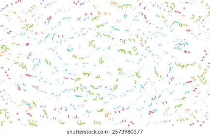 confetti isolated polygon Symbol on white background, Multi colored polygon shaped Spread confetti design. celebration template.