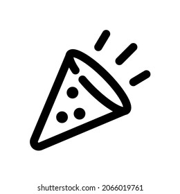 Confetti line icon with editable strokes