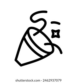 confetti line icon illustration vector graphic. Simple element illustration vector graphic, suitable for app, websites, and presentations isolated on white background