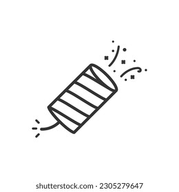 Diseño de vectores de iconos de línea de confetti.