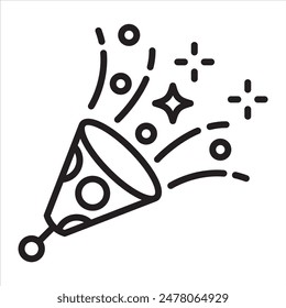 confetti line icon vector illustration.
