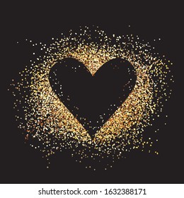 Confetti love heart template design for valentine day