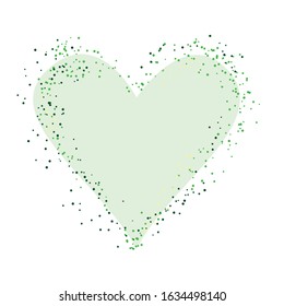 Confetti love heart template design for valentine day