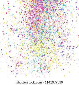 Confetti. Luxury texture. Bright festive background with multicolored glitters. Pattern for design. Print for flyers, posters, t-shirts and textiles. Doodle for design