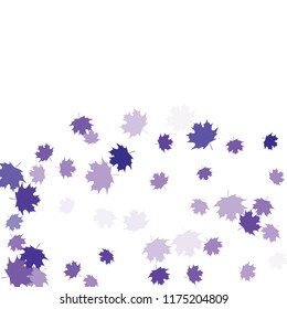 Confetti of multicolored leaves isolated on white background.Falling confetti from minimalistic maple leaves. Abstract leaf for label, card, poster, cover, leaflet, textile design.