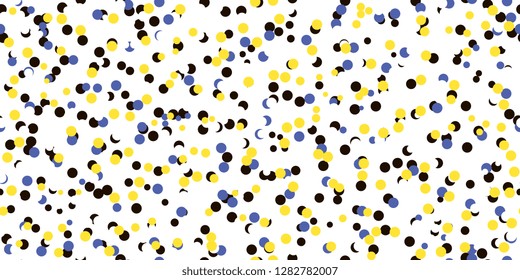 Confetti. Multicolored confetti. Scattered multi-colored elements. Chaotic different glitter. Vector seamless pattern. Abstract texture