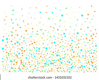 Confetti new background collection. Wonderful confetti background texture. Colored hexagons, stars, ovals particles.