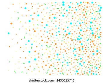 Confetti new background minimalistic. A selection of background confetti illustrations. Colored hexagons, stars, ovals particles.