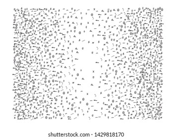 Confetti new background poster. A confetti new backgrounds patterns. Hand drawn Egypt signs structure.