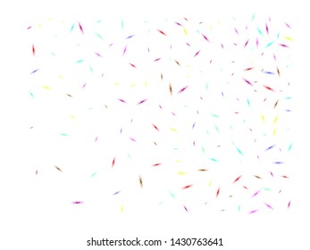 Confetti new background shine. Multicolor star birds glowing. Super confetti assembled.