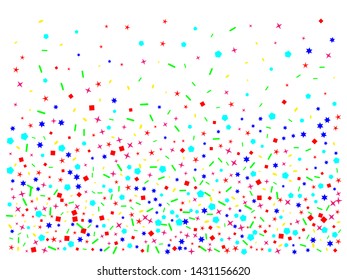 Confetti new background web. Colored hexagons, stars, ovals creative. A confetti new backgrounds patterns.