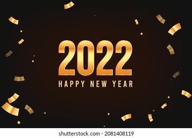confetti new year 2022 background vector design illustration