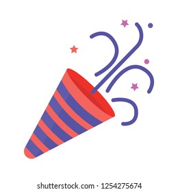 Confetti New Year party icon