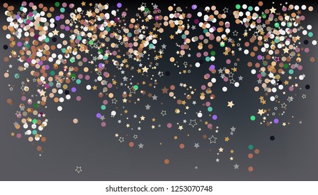 Confetti, New Year's celebration - vector background banner