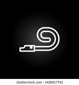 confetti, noisemaker, whistle neon icon. Elements of carnival and amusement set. Simple icon for websites, web design, mobile app, info graphics