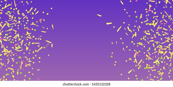 Confetti on dark background. Bright explosion. Festive texture with colorful glitters. Pattern for work. Print for banners, posters and flyers