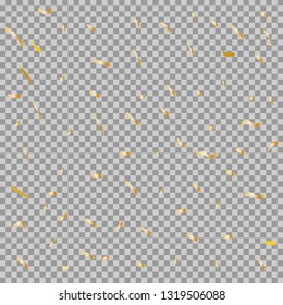 CONFETTI ON A GRAY TRANSPARENT BACKGROUND