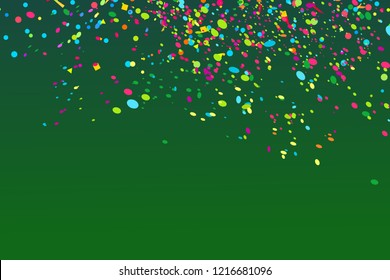 Confetti on isolated background. Bright explosion. Colored firework. Geometric texture with colorful glitters. Image for banners, posters and flyers. Greeting cards