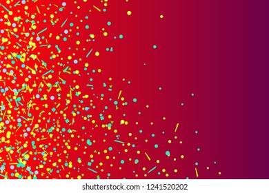 Confetti on isolated background. Bright explosion. Colored firework. Geometric texture with colorful glitters. Image for banners, posters and flyers. Greeting cards