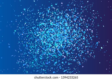 Confetti on isolated background. Bright holiday texture. Festive explosions from glitters. Print for your design