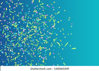 Confetti on isolated background. Holiday texture with colorful glitters. Print for your design