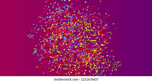 Confetti on isolated background. Texture with many glitters. Pattern for flyers, banners and textiles. Greeting cards