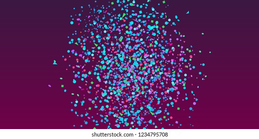 Confetti on isolated background. Texture with many glitters. Holiday elements. Pattern for flyers, banners and textiles. Greeting cards