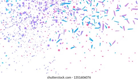 Confetti on isolated white background. Luxury texture. Festive backdrop with glitters. Pattern for work. Print for polygraphy, posters, banners and textiles. Doodle for design and business