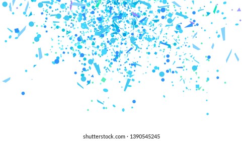 Confetti on isolated white background. Luxury texture. Festive pattern with glitters