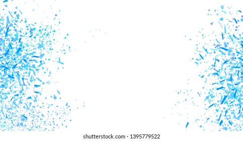 Confetti on isolated white background. Luxury texture. Festive backdrop from glitters. Print for polygraphy, posters or banners