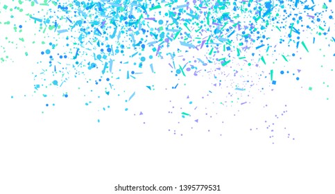 Confetti on isolated white background. Luxury texture. Festive backdrop from glitters. Print for polygraphy, posters or banners. Doodle for your design
