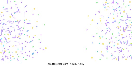 Confetti on isolated white background. Luxury texture. Festive backdrop from glitters. Print for polygraphy, posters or banners. Doodle for design