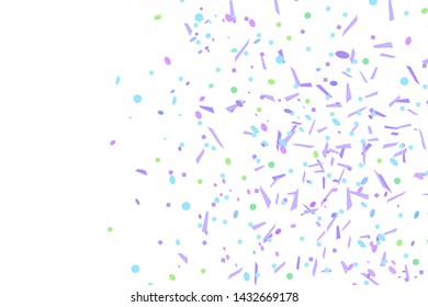 Confetti on isolated white background. Abstract texture from glitters. Image for polygraphy, posters or banners. Doodle for design