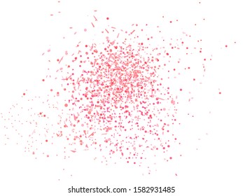 Confetti on isolated white background. Many glitters. Holiday elements