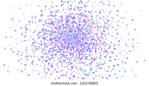 Confetti on isolated white. Geometric background with glitters. Pattern for design. Print for flyers, posters, banners and textiles. Greeting cards. Luxury holiday texture