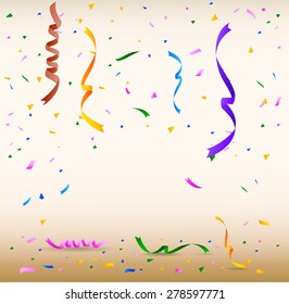 confetti on white background