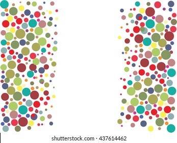 confetti on white background. Colorful bright ink splat design. Colorful abstract spot background. Art splash backdrop. Modern pattern decoration. Color holiday wallpaper. Fun dot card