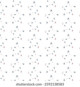 confetti on white background star pattern