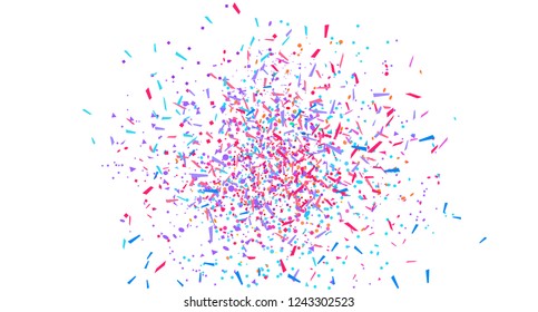 Confetti on white. Geometric background with glitters. Pattern for design. Print for flyers, posters, banners and textiles. Greeting cards. Luxury texture