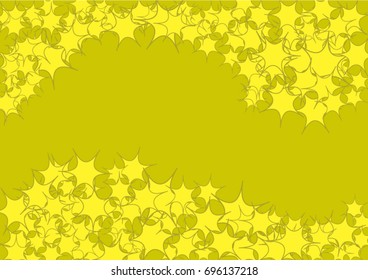 Confetti on a yellow background