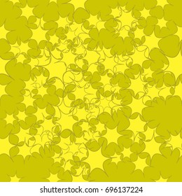 Confetti on a yellow background