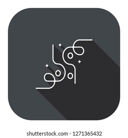 confetti paper icon with long shadow