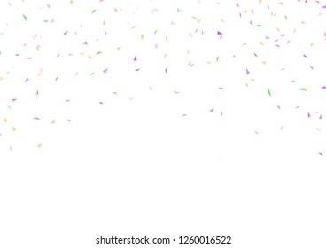 Confetti, paper triangle on the floor, fancy, colorful, celebration party, decoration abstract background vector illustration