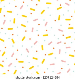 Confetti. Party background. Seamless vector pattern